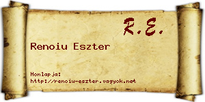 Renoiu Eszter névjegykártya