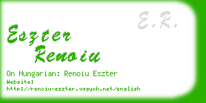 eszter renoiu business card